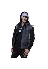 R-EVENGE - Kamizelka męska Fitness i rekreacyjna, antracytowy szary. Kolor: szary, niebieski, wielokolorowy. Materiał: poliester, tkanina, poliamid. Sport: fitness #1