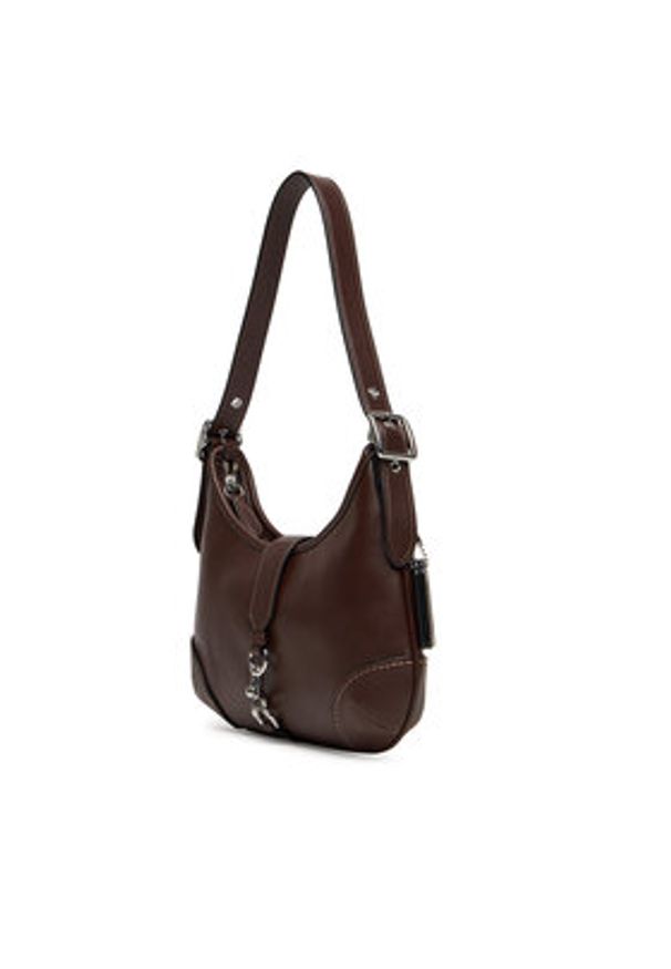 Coach Torebka Hamptons Hobo CW642 Brązowy. Kolor: brązowy. Materiał: skórzane