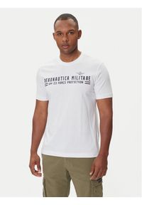 Aeronautica Militare T-Shirt 252TS1942UJ00538 Biały Regular Fit. Kolor: biały. Materiał: bawełna