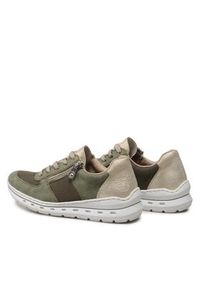 Rieker Sneakersy L2230-52 Khaki. Kolor: brązowy. Materiał: materiał #6