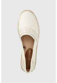 TOMMY HILFIGER - Tommy Hilfiger espadryle Tommy Webbing kolor biały. Nosek buta: okrągły. Kolor: biały. Materiał: materiał, guma. Wzór: gładki #2