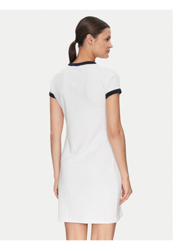 Guess Sukienka codzienna V5GK02 KCQX1 Biały Slim Fit. Okazja: na co dzień. Kolor: biały. Materiał: bawełna. Typ sukienki: proste. Styl: casual