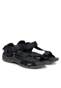 Jack Wolfskin Sandały Ridge A65590 Czarny. Kolor: czarny. Materiał: materiał #3
