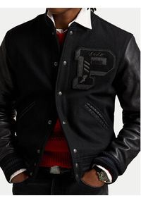Polo Ralph Lauren Kurtka bomber 710907546001 Czarny Regular Fit. Typ kołnierza: polo. Kolor: czarny. Materiał: syntetyk