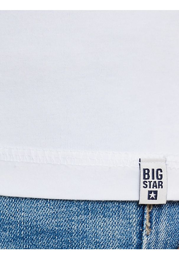 Big-Star - Koszulka męska z bawełny supima biała Supiclassic 101. Kolor: biały. Materiał: bawełna