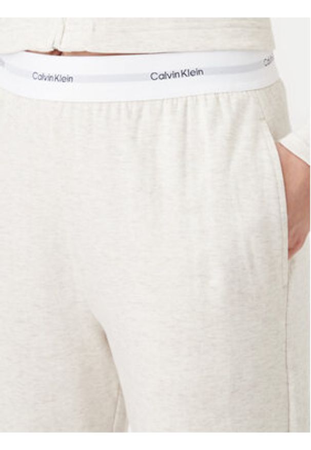Calvin Klein Underwear Spodnie dresowe 000QS7271E Beżowy Regular Fit. Kolor: beżowy. Materiał: bawełna