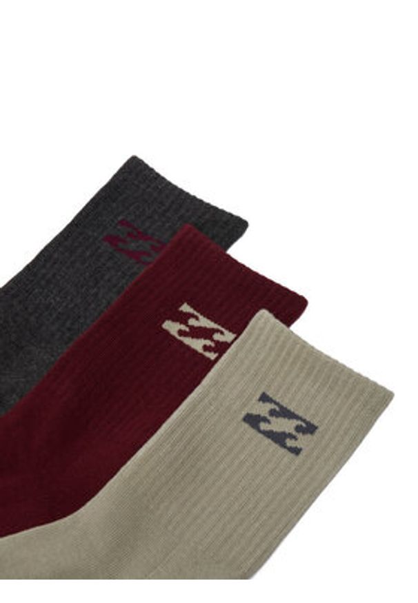 Billabong Skarpety długie CEO_BR_BILLA_3061_W_AW25 (3 PACK) Kolorowy. Materiał: bawełna. Wzór: kolorowy