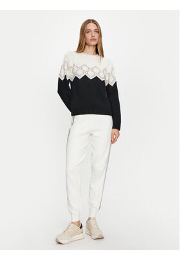 Liu Jo Sport Sweter TF4233 MS55L Czarny Regular Fit. Kolor: czarny. Materiał: syntetyk. Styl: sportowy