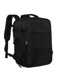 Plecak podróżny Peterson PTN 23026 czarny. Kolor: czarny. Materiał: poliester #1