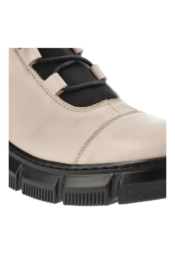 Beżowe Botki Armodo Stylowe Obuwie Damskie. Okazja: na co dzień. Kolor: beżowy. Sezon: zima, jesień. Styl: elegancki