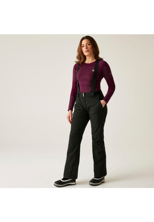 DARE 2B - Effused II Damskie spodnie narciarskie. Kolor: szary, czarny. Sezon: zima. Sport: narciarstwo