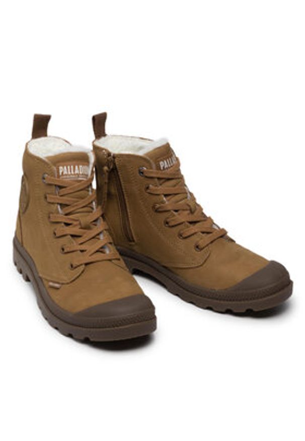 Palladium Trapery Pampa Hi Z Wl M 05982-257-M Brązowy. Kolor: brązowy. Materiał: skóra, nubuk