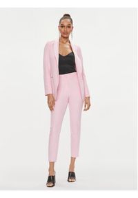 Kontatto Spodnie materiałowe CO901 Różowy Slim Fit. Kolor: różowy. Materiał: syntetyk