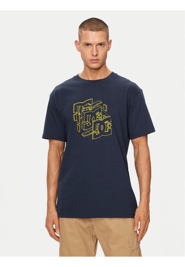 DC T-Shirt Rebuild Hss ADYZT05337 Granatowy Regular Fit. Kolor: niebieski. Materiał: bawełna