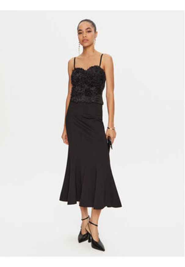 Rinascimento Spódnica maxi CFC0121278003 Czarny Slim Fit. Kolor: czarny. Materiał: wiskoza, syntetyk