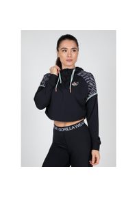 GORILLA WEAR - Zion Cropped Bluza z kapturem - Czarny. Typ kołnierza: kaptur. Kolor: czarny. Materiał: polar. Sezon: zima. Sport: fitness #1