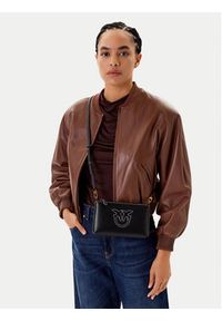 Pinko - PINKO Torebka Flat Horizontal Mini PE 25 PCPL 104277 A2AN Czarny. Kolor: czarny. Materiał: skórzane