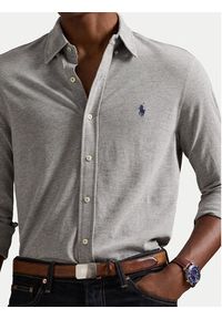 Polo Ralph Lauren Koszula 710654408 Szary Regular Fit. Typ kołnierza: polo. Kolor: szary. Materiał: bawełna #3