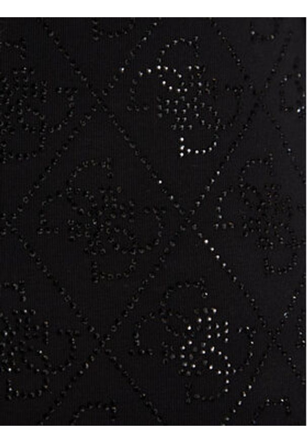 Guess Top W6GP10 K2932 Czarny Regular Fit. Kolor: czarny. Materiał: bawełna