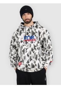 4f - 4F Bluza dresowa loose z kapturem męska - biała XL. Typ kołnierza: kaptur. Kolor: wielokolorowy. Materiał: dresówka. Sezon: zima. Sport: narciarstwo, snowboard #1
