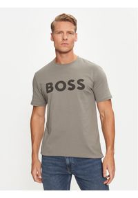 BOSS - Boss T-Shirt Thinking 1 50481923 Szary Regular Fit. Kolor: szary. Materiał: bawełna