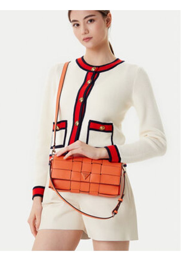 Guess Torebka Maylee HWWG96 61190 Pomarańczowy. Kolor: pomarańczowy. Materiał: skórzane