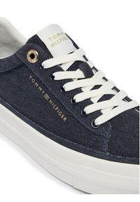 TOMMY HILFIGER - Tommy Hilfiger Tenisówki Th Foxing Platform Washed Canvas FW0FW09172 Niebieski. Kolor: niebieski. Materiał: materiał. Obcas: na platformie #2