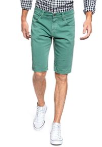 Mustang - SPODENKI MUSTANG Chicago Shorts Z Frosty Spruce 1009596 6398. Materiał: materiał