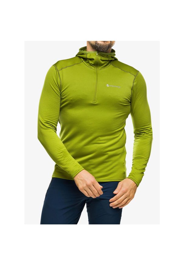 Bluza z kapturem męska Montane Protium Lite Hoodie. Typ kołnierza: kaptur. Kolor: zielony