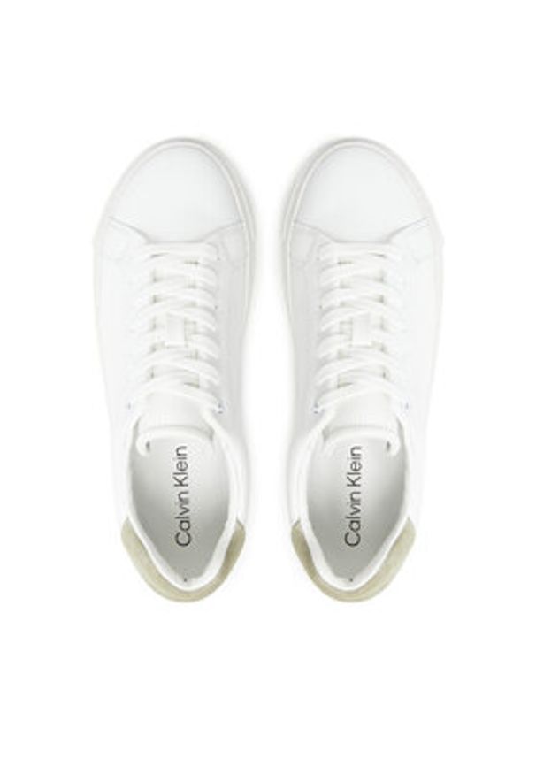 Calvin Klein Sneakersy Ff Cupsole Lace Up Lth HW0HW02570 Biały. Kolor: biały. Materiał: skóra