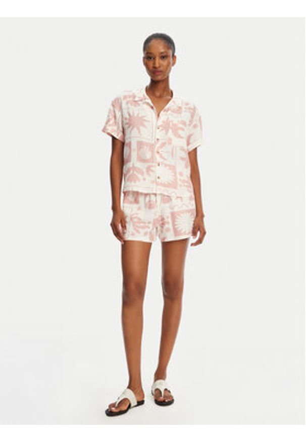 Banana Moon Koszula Taylor Floreal MHW03 Różowy Loose Fit. Kolor: różowy. Materiał: wiskoza