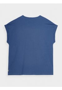 outhorn - T-shirt gładki damski - niebieski. Okazja: na co dzień. Kolor: niebieski. Materiał: dzianina, bawełna. Długość rękawa: krótki rękaw. Wzór: gładki. Styl: casual #5