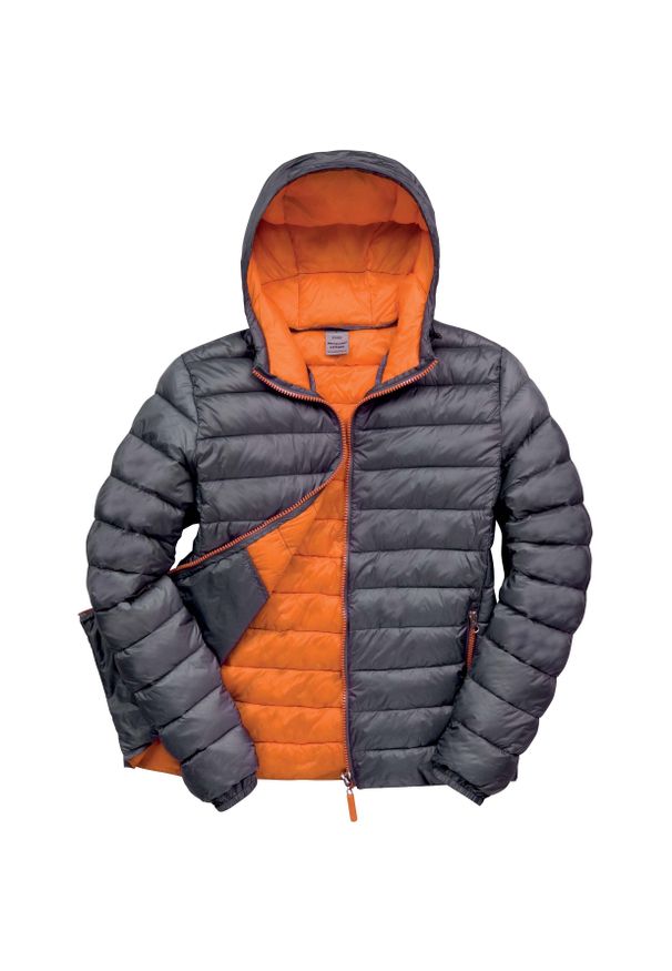 RESULT - Kurtka puchowa męska Result Snowbird. Kolor: szary, wielokolorowy, pomarańczowy. Materiał: puch. Styl: elegancki