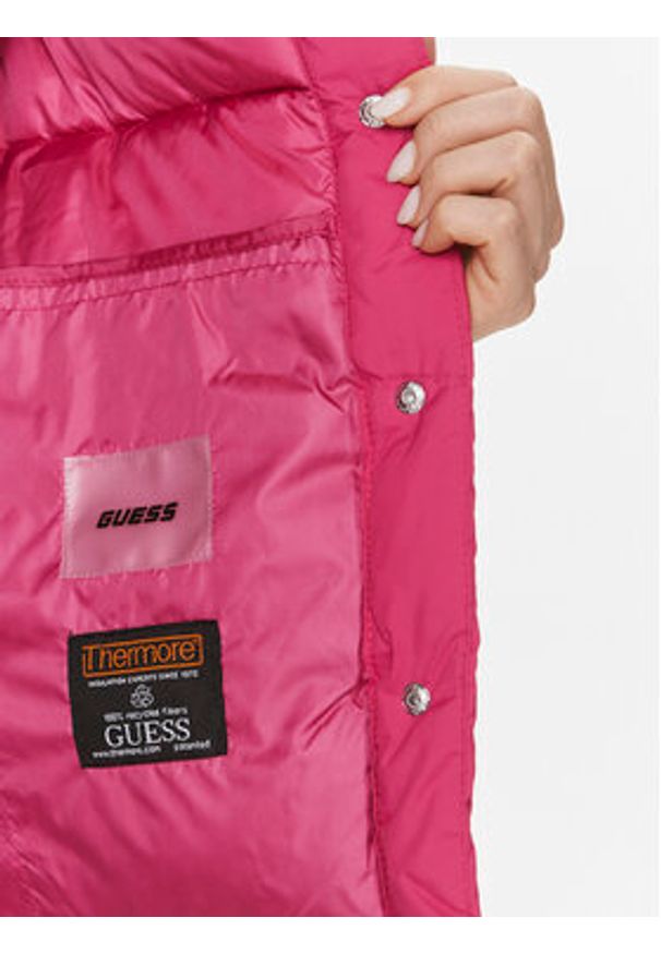Guess Bezrękawnik Breana V4RL02 WFYE2 Różowy Regular Fit. Kolor: różowy. Materiał: syntetyk. Długość rękawa: bez rękawów