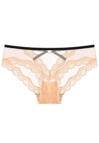 Intica - Figi koronkowe z wycięciem eleganckie i przewiewne Lubnah. Kolor: beżowy. Materiał: koronka