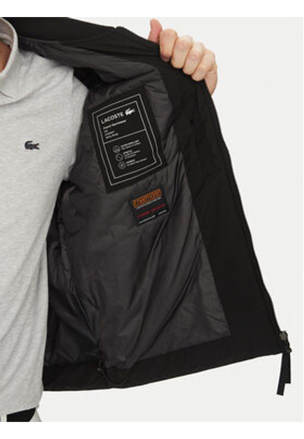 Lacoste Kurtka bomber BH8904 Czarny Regular Fit. Kolor: czarny. Materiał: syntetyk