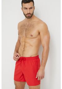 Lacoste szorty kąpielowe kolor czerwony MH6270-528. Kolor: czerwony. Materiał: tkanina #2