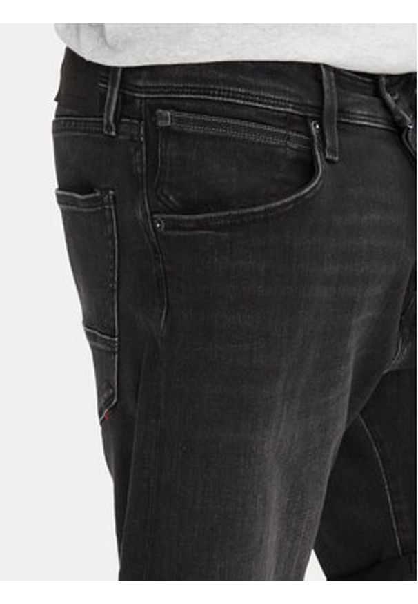 Jack & Jones - Jack&Jones Szorty jeansowe Rick 12269608 Czarny Regular Fit. Kolor: czarny. Materiał: bawełna
