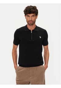 U.S. Polo Assn. Polo MUP3369 Czarny Slim Fit. Typ kołnierza: polo. Kolor: czarny. Materiał: bawełna