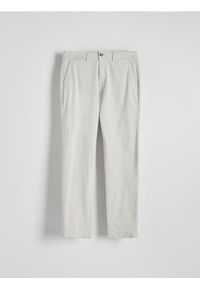 Reserved - Spodnie chino slim fit - jasnoszary. Kolor: szary. Materiał: tkanina, bawełna