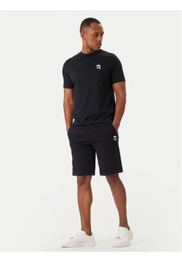 Karl Lagerfeld - KARL LAGERFELD Szorty sportowe 705019 562900 Granatowy Regular Fit. Kolor: niebieski. Materiał: bawełna. Styl: sportowy