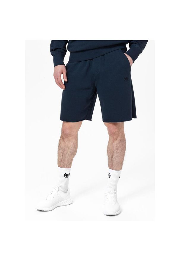PITBULL - Szorty męskie Pitbull dresowe Lancaster. Kolor: niebieski. Materiał: dresówka. Sport: fitness