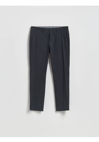 Reserved - Spodnie chino slim fit - ciemnoszary. Kolor: szary. Materiał: tkanina, bawełna