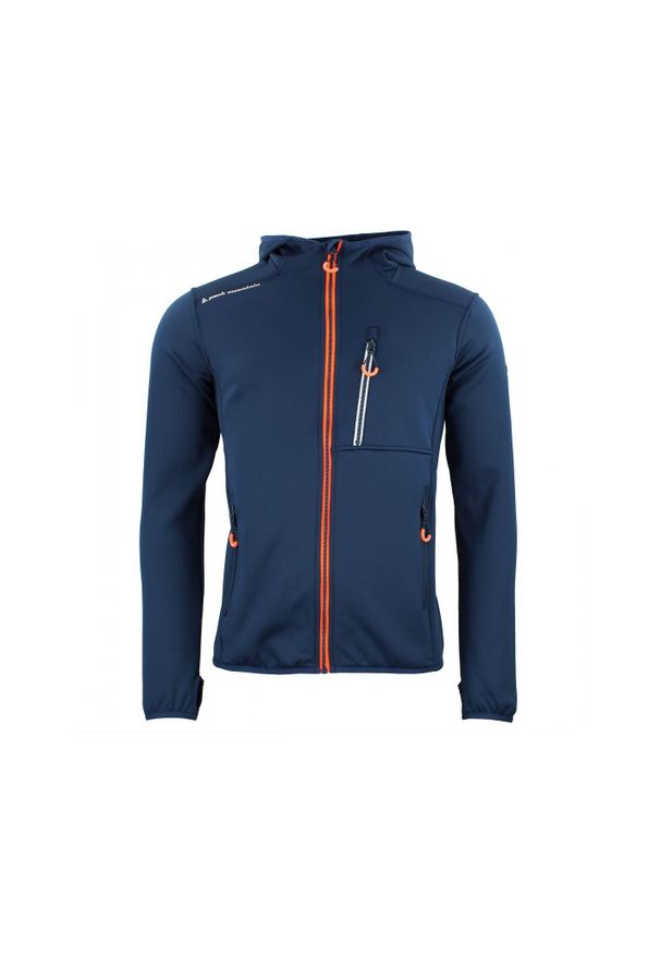 PEAK MOUNTAIN - Kurtka polarshell Peak Mountain. Kolor: niebieski. Sport: turystyka piesza