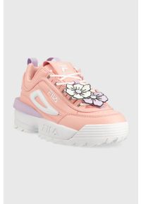 Fila sneakersy DISRUPTOR FLOWER kolor różowy. Nosek buta: okrągły. Zapięcie: sznurówki. Kolor: różowy. Materiał: guma #5