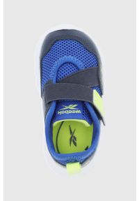 Reebok Classic buty dziecięce Weebok flex sprint kolor granatowy. Nosek buta: okrągły. Zapięcie: rzepy. Kolor: niebieski. Model: Reebok Classic. Sport: bieganie