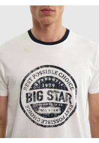 Big-Star - Koszulka męska z nadrukiem biała Javon 100. Okazja: na co dzień. Kolor: biały. Wzór: nadruk. Styl: vintage, casual, klasyczny, retro #3