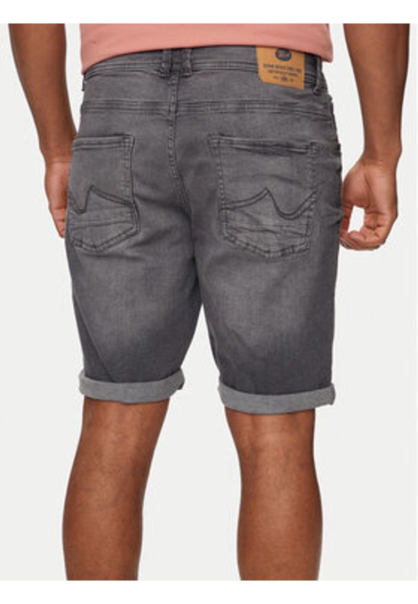 Petrol Industries Szorty jeansowe M-1040-SHO002 Szary Slim Fit. Kolor: szary. Materiał: bawełna