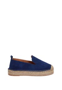 Venezia - ESPADRYLE DAMSKIE ZAMBAK DOU 15BLU. Materiał: syntetyk, zamsz, skóra. Obcas: na obcasie. Wysokość obcasa: średni #1