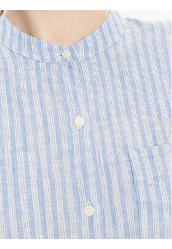 TOMMY HILFIGER - Tommy Hilfiger Koszula WW0WW44715 Błękitny Regular Fit. Kolor: niebieski. Materiał: len